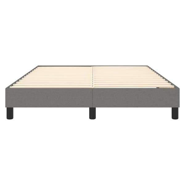 Boxspring-sängram mörkgrå 140x190 cm tyg