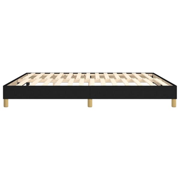 Boxspring-sängram svart 160x200 cm tyg