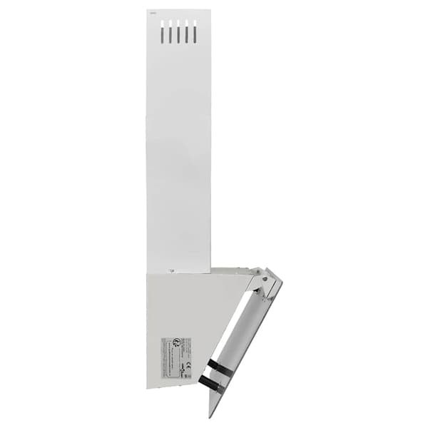 Köksfläkt 60 cm stål och härdat glas vit