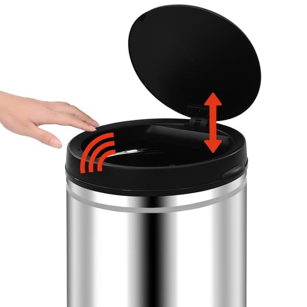 Soptunna med automatisk sensor 80 L rostfritt stål