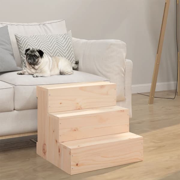 Husdjurstrappa 40x37,5x35 cm massiv furu
