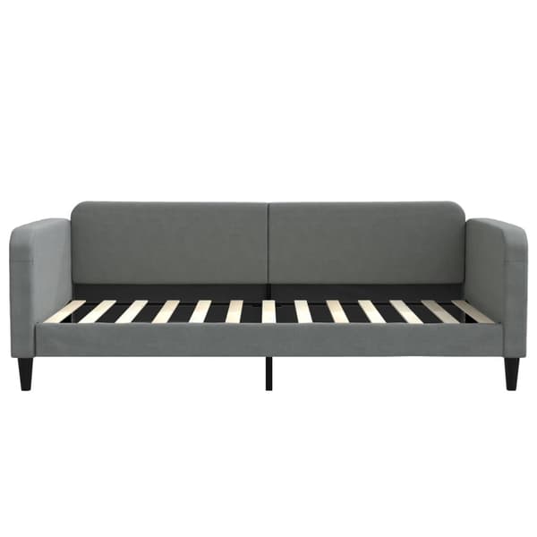 Dagbädd utdragbar mörkgrå 100x200 cm tyg