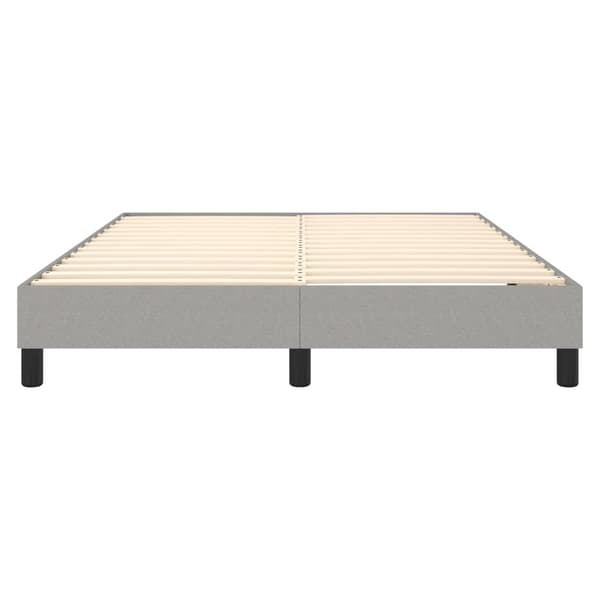 Boxspring-sängram ljusgrå 140x200 cm tyg