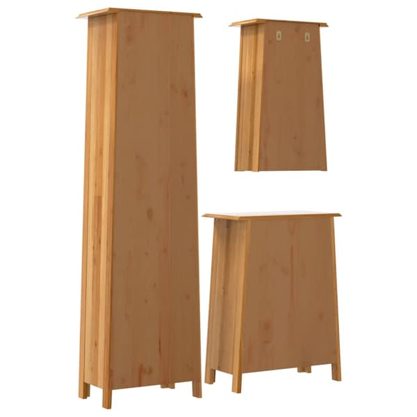 Badrumsmöbler 3 delar massiv furu