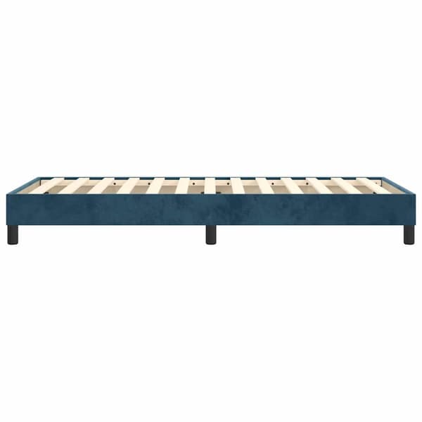 Boxspring-sängram mörkblå 80x200 cm sammet