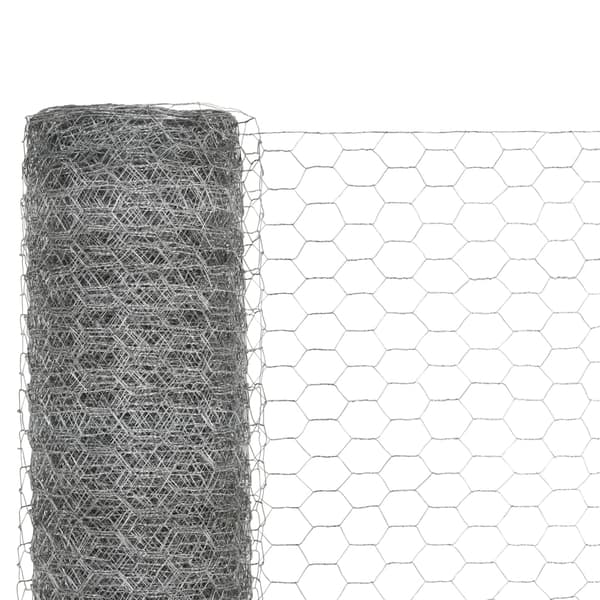 Hönsnät galvaniserat stål 25x1,2 m silver
