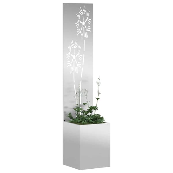 Trädgårds integritetsskärm Silver 32 x 150 cm Galvaniserat stål