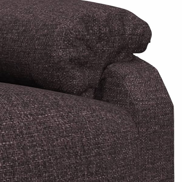 Reclinerfåtölj mörkbrun tyg