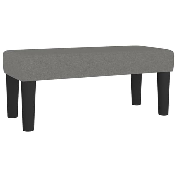 Ramsäng med madrass mörkgrå 100x200 cm tyg