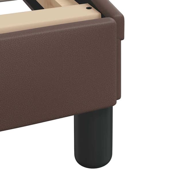 Bed Frame "Dover" Brown 140x190 cm Faux Leather