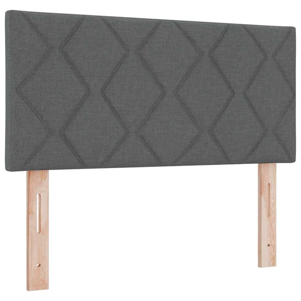 Bäddfjäder med madrass Mörkgrå 190 x 90 cm Polyester