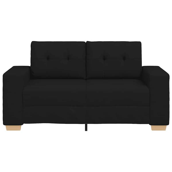 Loveseat soffa svart 160x77x82 cm tyg