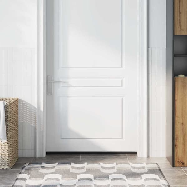 Självhäftande dörrborstlist 12 pcs Silver 100 cm