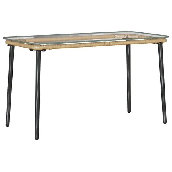 Trädgårdsmöbelset 4 pcs Svart och Anthracit konstrotting