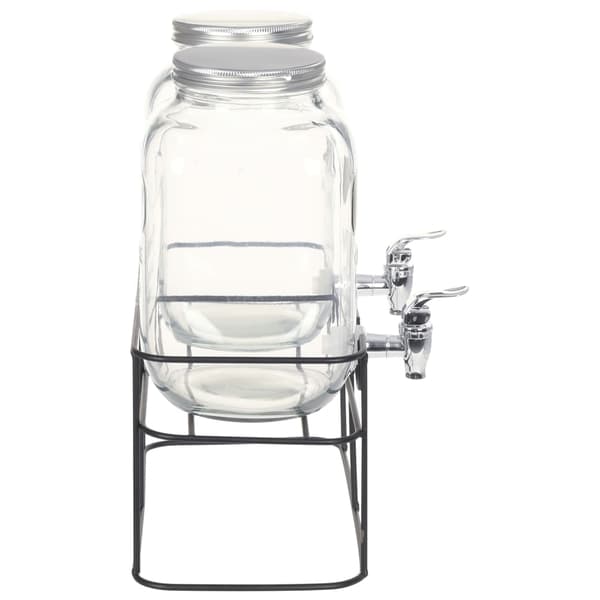 Glasbehållare 2 st med stativ 2 x 4 L