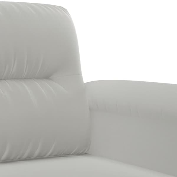 Soffgrupp med kuddar 3 delar Ljusgrå mikrofibertyg