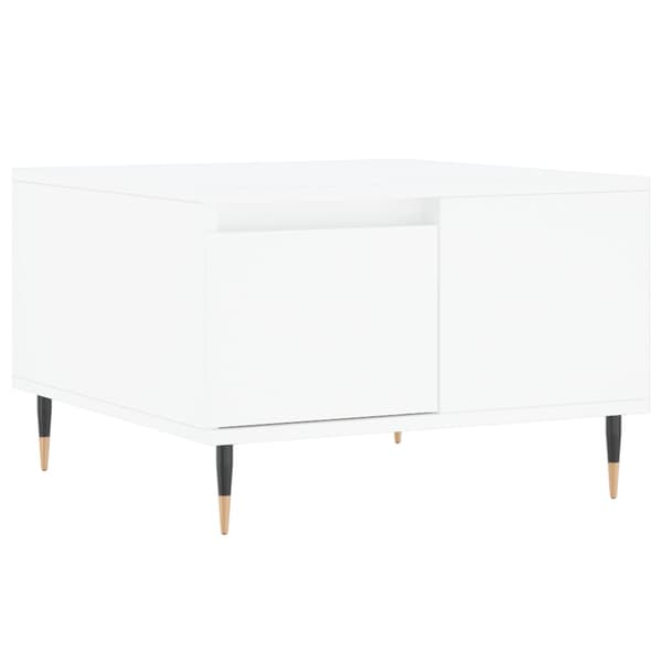 Soffbord vit 55x55x36,5 cm konstruerat trä