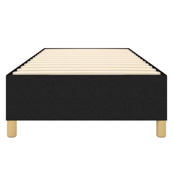 Boxspring-sängram svart 100x200 cm tyg