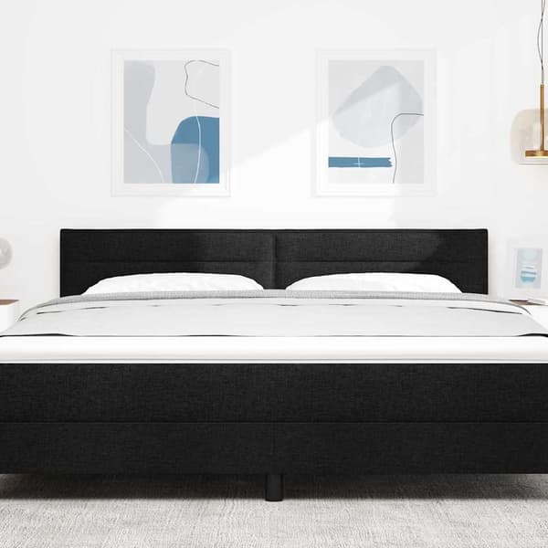 Huvudgavel Svart 180 cm tyg