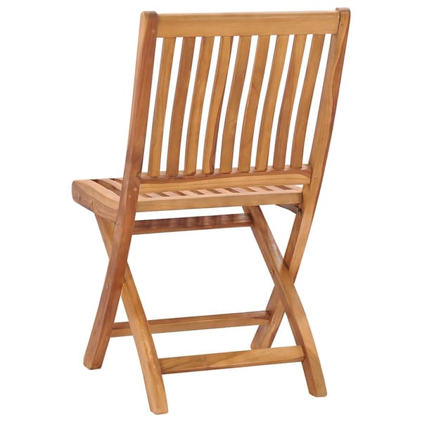Hopfällbara trädgårdsstolar 4 st massiv teak