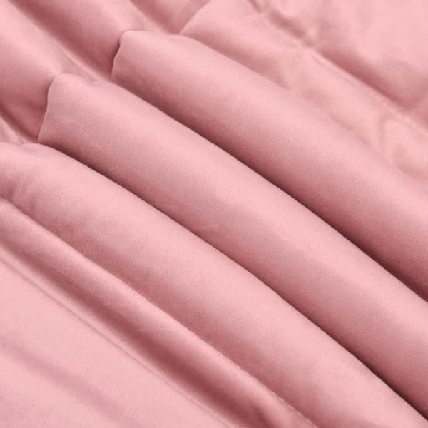Vinter Täcke Quiltad Rosa 155 x 220 cm Mikrofiber