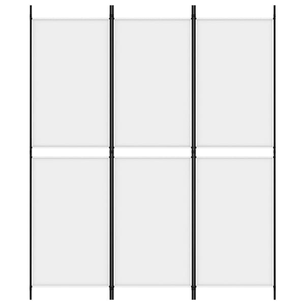 Rumsavdelare 3 paneler vit 150x180 cm tyg