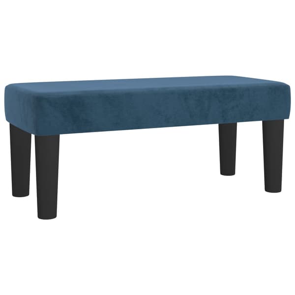 Ramsäng med madrass mörkblå 80x200 cm sammet