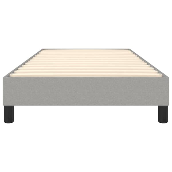 Boxspring-sängram ljusgrå 80x200 cm tyg