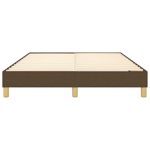 Boxspring-sängram mörkbrun 140x200 cm tyg