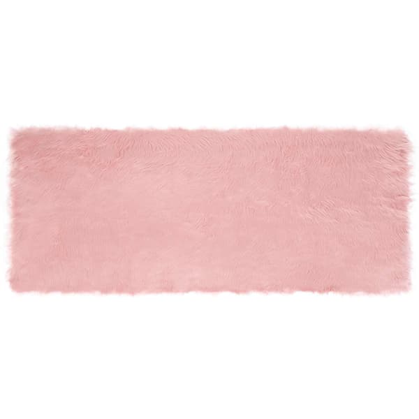 Fuskfäll matta TAFALLA Rosa 80 x 200 cm Polyester