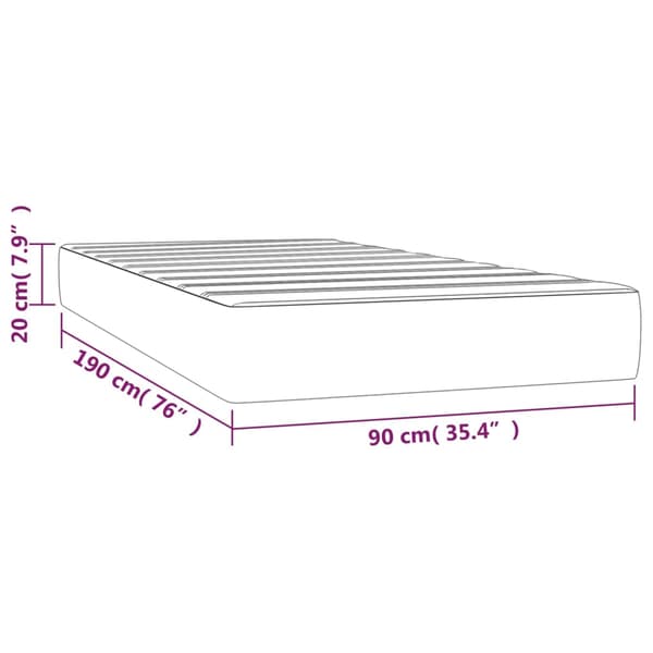 Pocketresårmadrass medium mörkblå 90x190x20 cm sammet