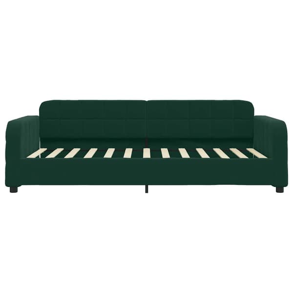 Dagbädd utdragbar mörkgrön 90x200 cm sammet