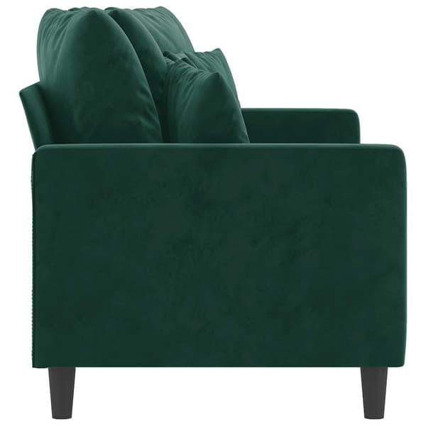 Soffa 2-sits mörkgrön 140 cm sammet