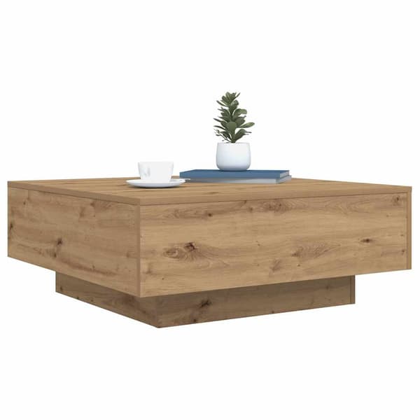 Artisan-ek 80 x 80 x 31 cm Konstruerat trä