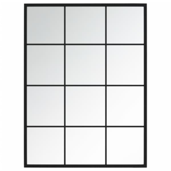 Väggspeglar 3 st svart 80x60 cm metall