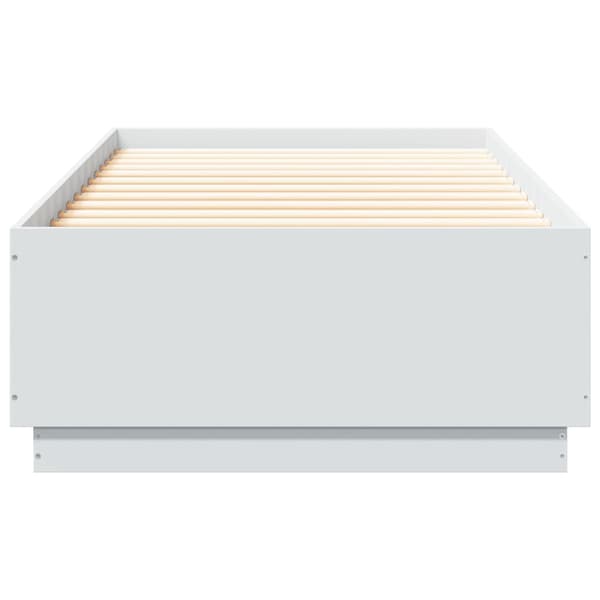 Sängram vit 90x200 cm konstruerat trä