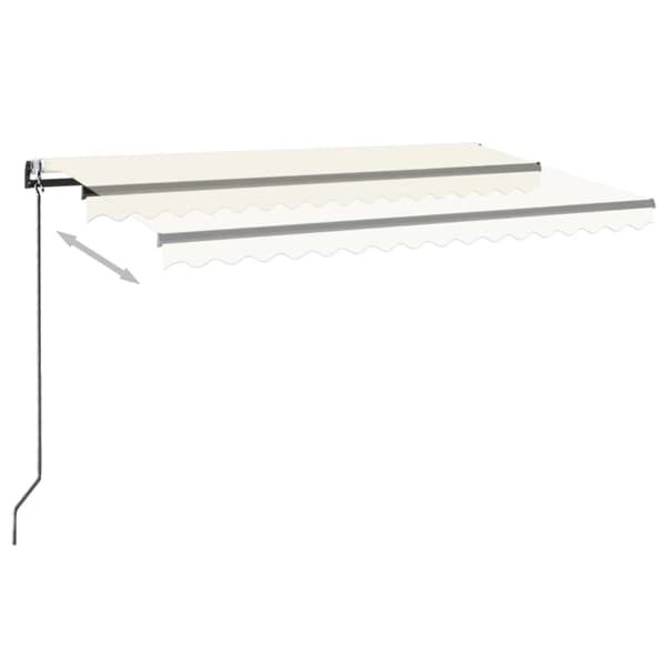 Automatisk markis 450x300 cm gräddvit