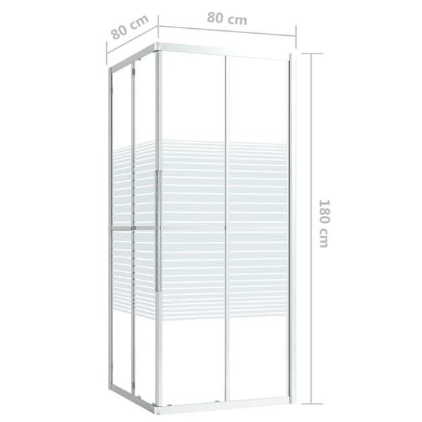 Duschvägg ESG 80x80x180 cm