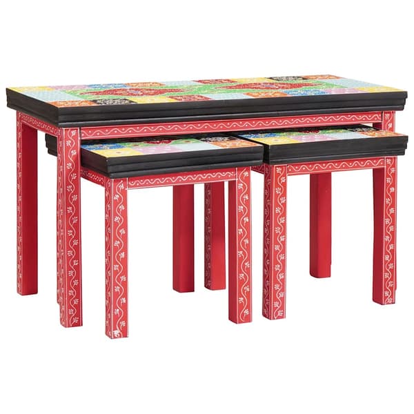 Sidobord 2 pcs Flerfärgsdesign