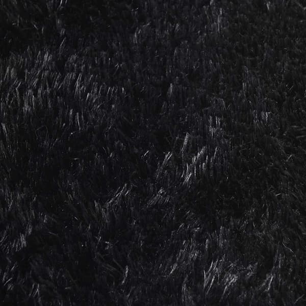 Ryamatta med lång lugg NAVARRA svart 120x170 cm polyester