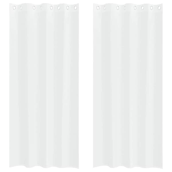 Voile Gardin 2 st Vit 245 x 140 cm Polyester