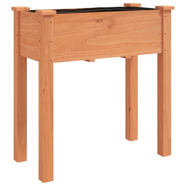 Odlingslåda med foder brun 71x37x76 cm massivt granträ