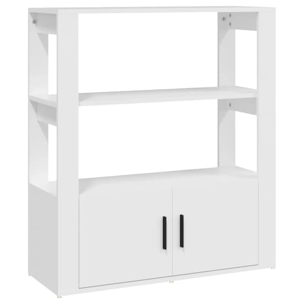 Skänk vit 80x30x90 cm konstruerat trä