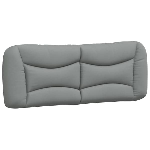 Bed with Mattress "Hvar" Light Grey 120x200 cm Fabric