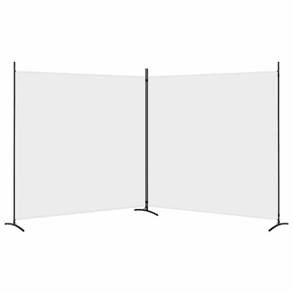 Rumsavdelare 2 paneler vit 348x180 cm tyg