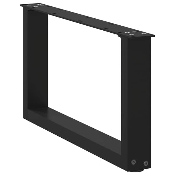 Soffbordsben U-formade 2 st svarta 70x(30-31) cm stål