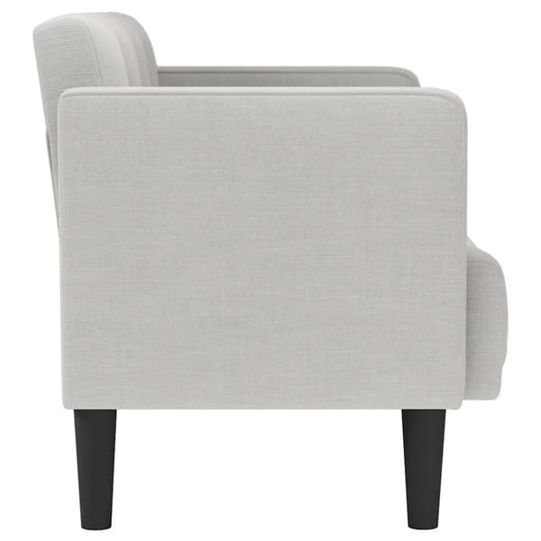 Loveseat soffa molngrå 111 cm tyg