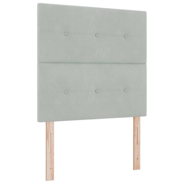 Huvudgavel Ljusgrå 80 cm Sammet