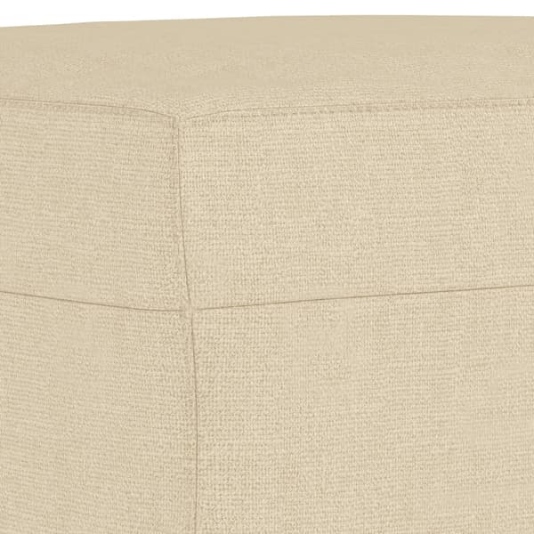 Fotpall gräddvit 60x50x41 cm tyg