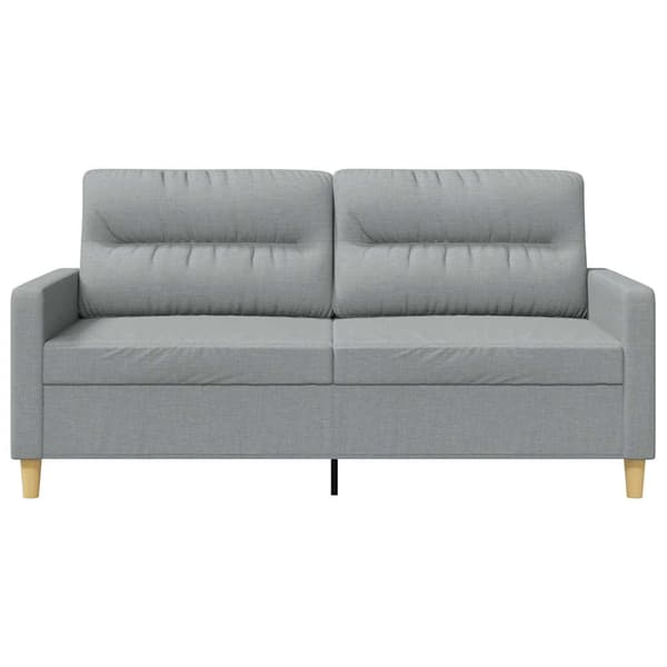 2-sitssoffa ljusgrå 140 cm tyg